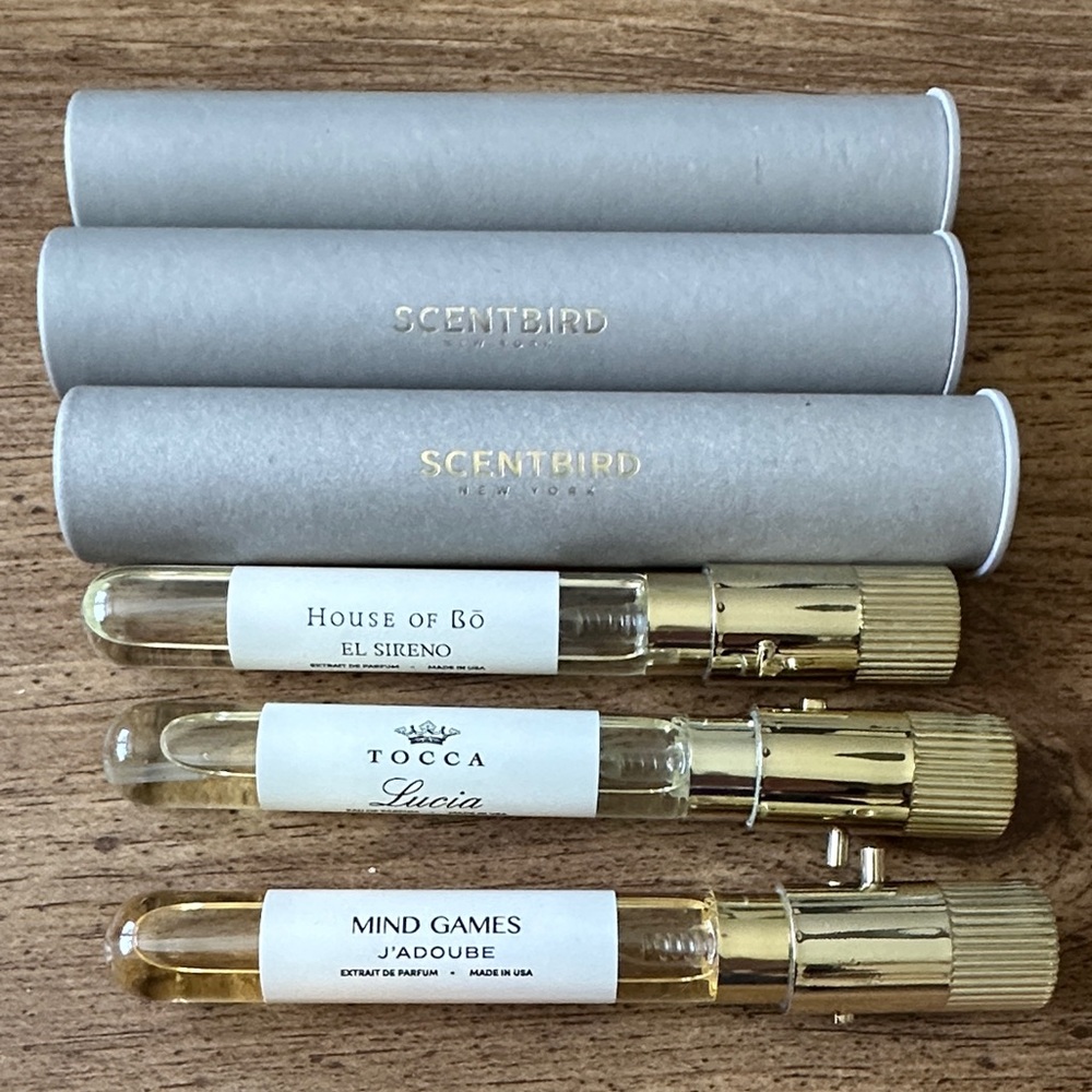 Scentbird Perfume Sampler Trio with Gold Atomizers